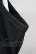 画像3: Moonage Devilment / ラウンドカットワッフルタンクトップ 46 ブラック T-25-10-30-003-Mo-to-YM-ZT (3)