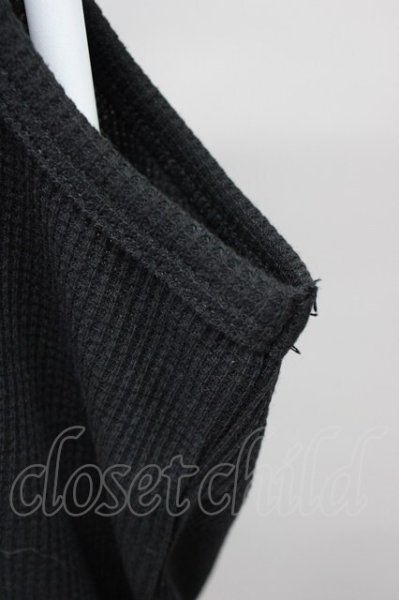 画像3: Moonage Devilment / ラウンドカットワッフルタンクトップ 46 ブラック T-25-10-30-003-Mo-to-YM-ZT (3)