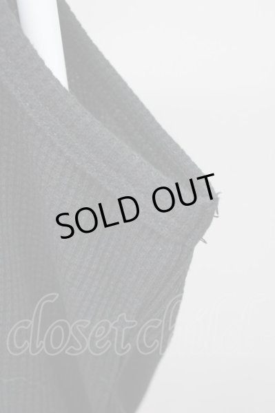 画像3: Moonage Devilment / ラウンドカットワッフルタンクトップ 46 ブラック T-25-10-30-003-Mo-to-YM-ZT138 (3)