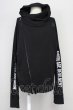 画像1: Moonage Devilment / Embroidery Over Asymmetry Hoody パーカー 44 ブラック T-25-10-30-021-Mo-to-YM-ZT (1)