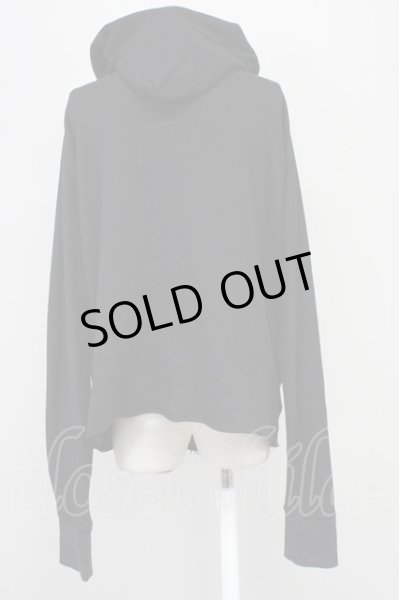 画像2: Moonage Devilment / Embroidery Over Asymmetry Hoody パーカー 44 ブラック T-25-10-30-021-Mo-to-YM-ZT (2)