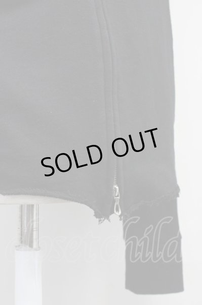 画像6: Moonage Devilment / Embroidery Over Asymmetry Hoody パーカー 44 ブラック T-25-10-30-021-Mo-to-YM-ZT (6)