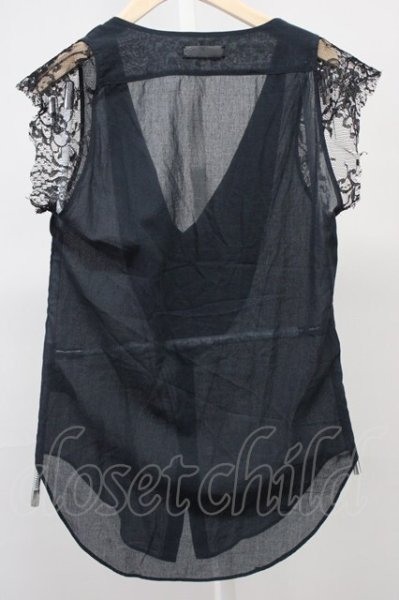 画像2: IFSIXWASNINE / TXS/FS ノースリーブブラウス 0（レディース） ブラック T-25-10-30-004-IF-sh-YM-ZT (2)