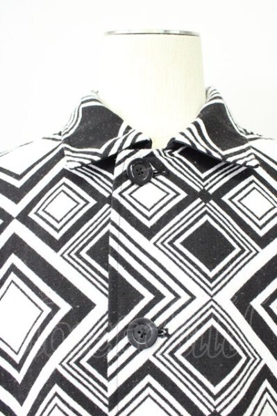 画像4: NO ID. BLACK / ゴブランJQ×CNツイルリバーシブルステンカラーコート ONE ホワイト T-25-10-30-025-NO-ou-YM-ZT (4)