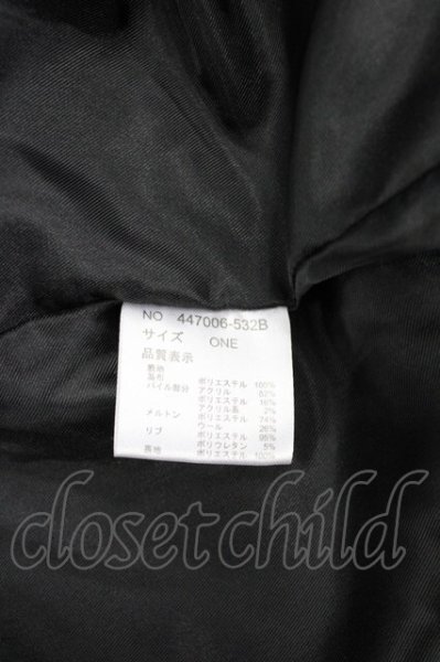 画像7: NO ID. BLACK / MIXフェイクファーフーデッドBLZジャケット ONE アイボリーxブラック T-25-10-30-026-NO-ou-YM-ZT (7)