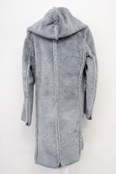 画像6: NO ID. BLACK / フェイクムートンリバーシブルフーデッドコート 1 チャコール T-25-10-30-027-NO-ou-YM-ZT (6)