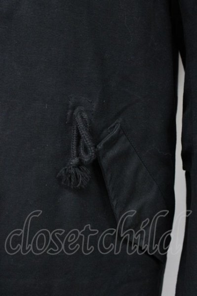 画像4: God of Roses / チャイニーズラクーンバックプリントモッズコート  ブラック T-25-10-30-028-Go-ou-YM-ZT (4)