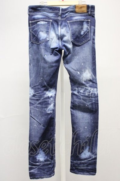 画像2: GOSTAR DE FUGA / FORUGE クラッシュデニムパンツ インディゴ 46 T-25-10-30-029-GO-pa-YM-ZT (2)