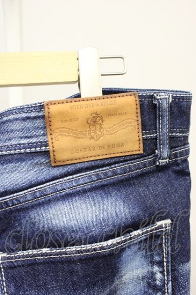 画像7: GOSTAR DE FUGA / FORUGE クラッシュデニムパンツ インディゴ 46 T-25-10-30-029-GO-pa-YM-ZT (7)