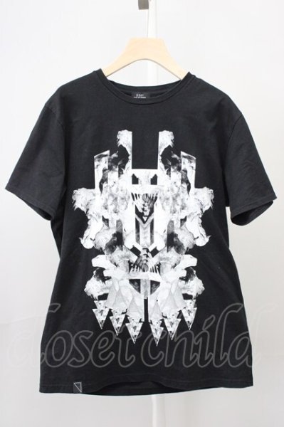 画像1: 5351pour les Hommes / ブラックパンサークルーネック半袖Tシャツ 48 ブラック T-25-10-30-005-53-ts-YM-ZT (1)