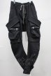 画像1: A.F ARTEFACT / Denim Coating Cargo Sarouel Skinnyパンツ 2 ブラック T-25-10-30-030-A.-pa-YM-ZT (1)