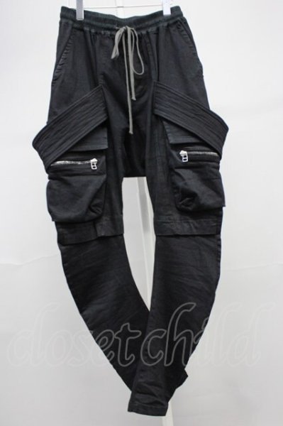 画像1: A.F ARTEFACT / Denim Coating Cargo Sarouel Skinnyパンツ 2 ブラック T-25-10-30-030-A.-pa-YM-ZT (1)