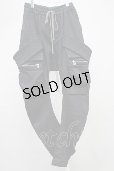 画像1: A.F ARTEFACT / Denim Coating Cargo Sarouel Skinnyパンツ 2 ブラック T-25-10-30-030-A.-pa-YM-ZT (1)