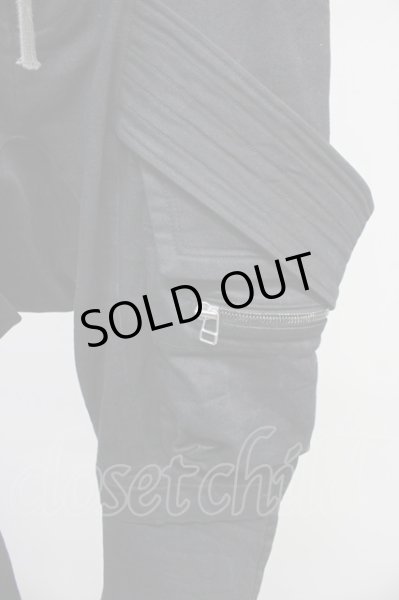 画像4: A.F ARTEFACT / Denim Coating Cargo Sarouel Skinnyパンツ 2 ブラック T-25-10-30-030-A.-pa-YM-ZT (4)