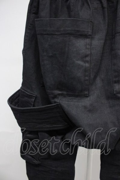 画像5: A.F ARTEFACT / Denim Coating Cargo Sarouel Skinnyパンツ 2 ブラック T-25-10-30-030-A.-pa-YM-ZT (5)