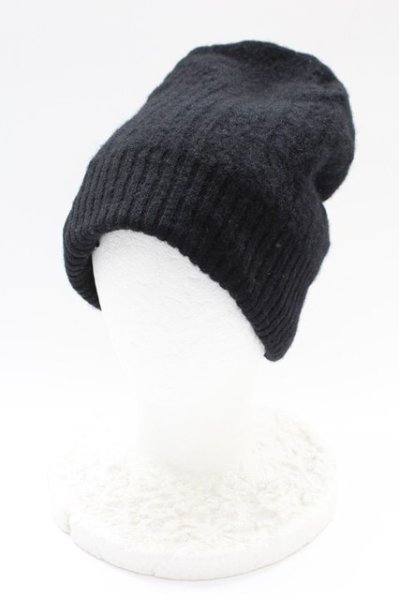 画像1: Moonage Devilment / リブ切り替えウールキャップ  ブラック T-25-10-30-031-Mo-za-YM-ZT (1)