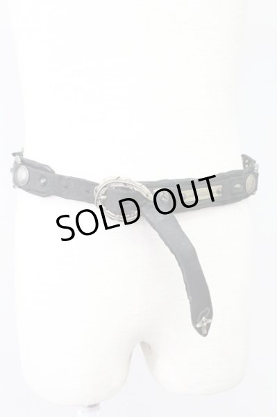 画像1: 14th Addiction / Concho BELT ベルト  ブラックxアンティークゴールド T-25-10-30-032-14-0-YM-ZT (1)