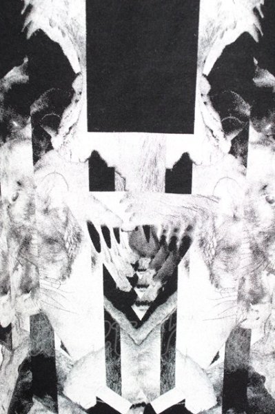 画像5: 5351pour les Hommes / ブラックパンサークルーネック半袖Tシャツ 48 ブラック T-25-10-30-005-53-ts-YM-ZT (5)