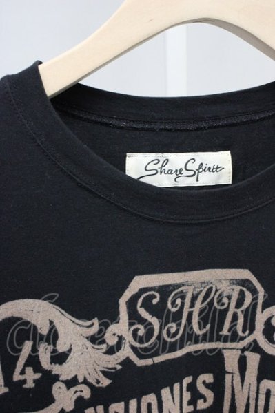 画像3: SHARE SPIRIT / レッグ BIG Tシャツ 36 ブラック T-25-10-30-009-SH-ts-YM-ZT (3)