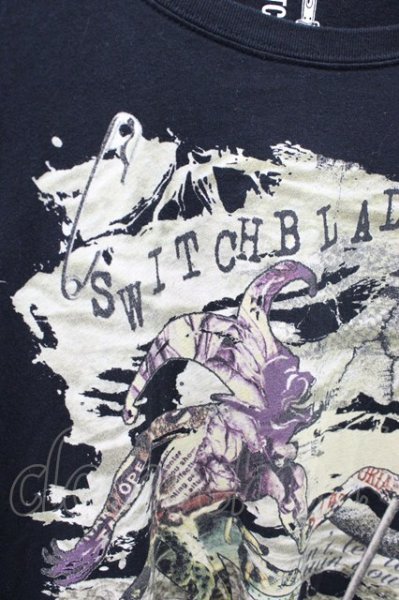 画像6: SWITCHBLADE / CROWN DOLMAN Tシャツ M ブラック T-25-10-30-012-SW-to-YM-ZT (6)
