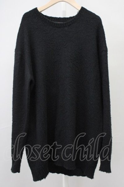 画像1: God of Roses / モヘアウール混ニットプルオーバー  ブラック T-25-10-30-014-Go-to-YM-ZT (1)