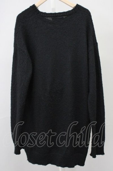 画像2: God of Roses / モヘアウール混ニットプルオーバー  ブラック T-25-10-30-014-Go-to-YM-ZT (2)