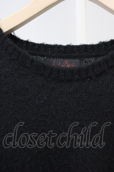 画像3: God of Roses / モヘアウール混ニットプルオーバー  ブラック T-25-10-30-014-Go-to-YM-ZT (3)