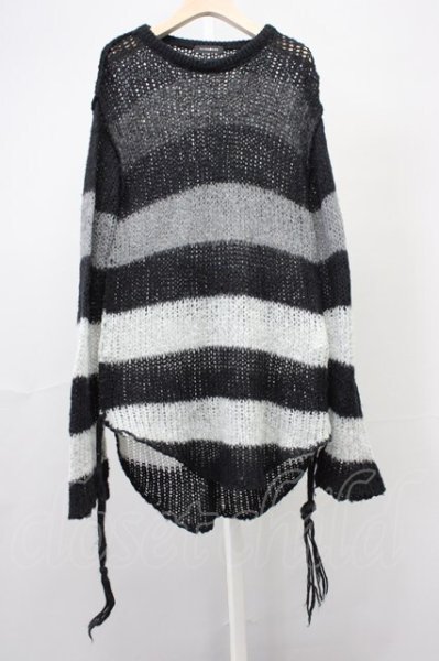 画像1: CIVARIZE / モヘアルーズニット F ブラックｘグレー T-25-10-30-015-CI-to-YM-ZT (1)