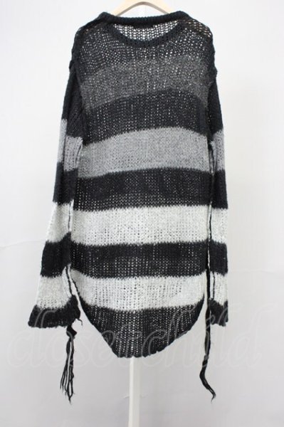 画像2: CIVARIZE / モヘアルーズニット F ブラックｘグレー T-25-10-30-015-CI-to-YM-ZT (2)