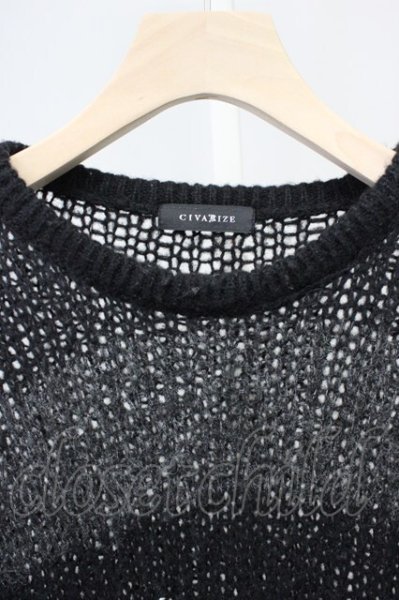 画像3: CIVARIZE / モヘアルーズニット F ブラックｘグレー T-25-10-30-015-CI-to-YM-ZT (3)