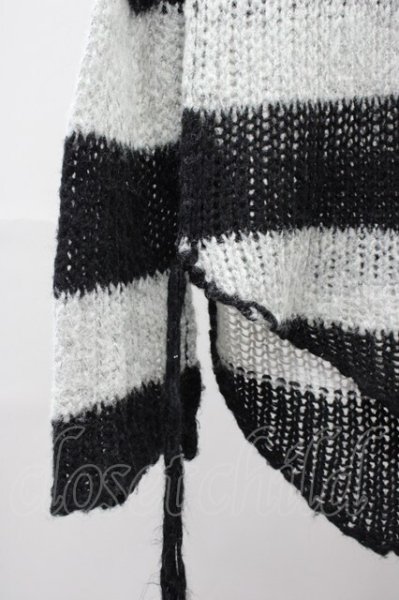 画像4: CIVARIZE / モヘアルーズニット F ブラックｘグレー T-25-10-30-015-CI-to-YM-ZT (4)