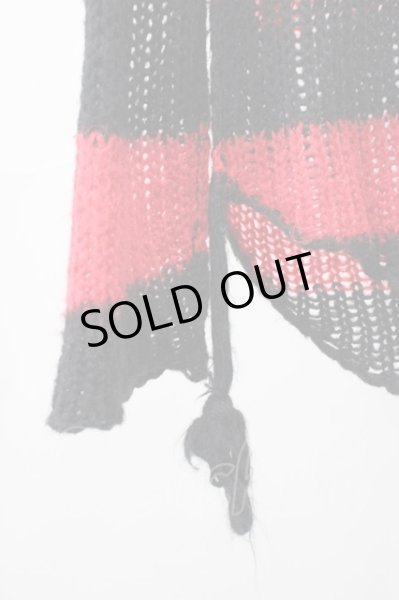 画像4: CIVARIZE / モヘアルーズニット F ブラックｘレッド T-25-10-30-016-CI-to-YM-ZT (4)