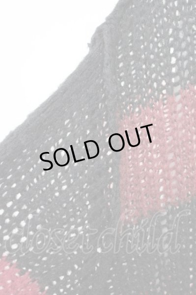 画像6: CIVARIZE / モヘアルーズニット F ブラックｘレッド T-25-10-30-016-CI-to-YM-ZT (6)