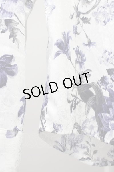 画像4: FUGA / フラワージャガードシャツ 46 ホワイトxブルー T-25-10-30-017-FU-sh-YM-ZT127 (4)