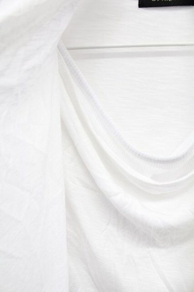 画像3: CIVARIZE / ドレープレイヤードTシャツ 46 ホワイト T-25-11-04-002-CI-ts-YM-ZT (3)