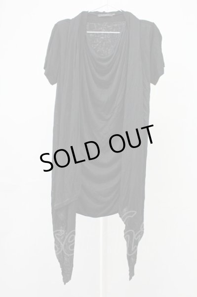 画像1: CIVARIZE / UniteドレープTシャツ 46 ブラック T-25-11-04-003-CI-ts-YM-ZT (1)