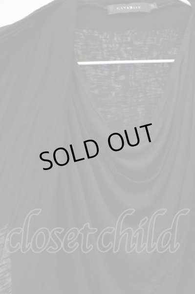 画像3: CIVARIZE / UniteドレープTシャツ 46 ブラック T-25-11-04-003-CI-ts-YM-ZT (3)