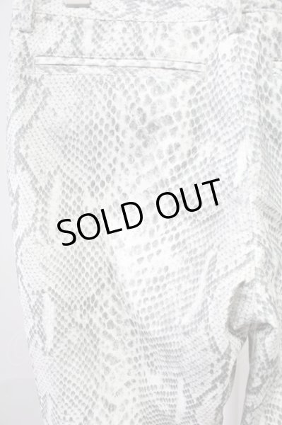 画像6: 5351pour les Hommes / パイソン総柄ナイロンフレアパンツ 2 ホワイト T-25-11-04-005-53-pa-YM-ZT (6)