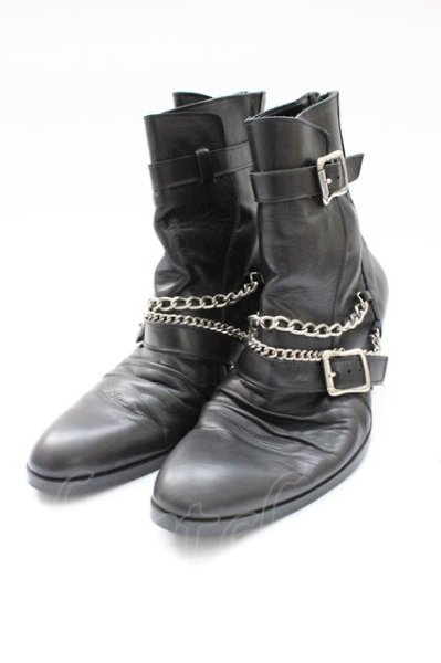 画像1: CIVARIZE / Lament チェーン付きヒールブーツ 43（約27.5cm） ブラック T-25-11-04-007-CI-sho-YM-ZT (1)