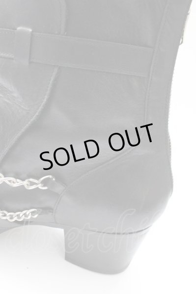 画像7: CIVARIZE / Lament チェーン付きヒールブーツ 43（約27.5cm） ブラック T-25-11-04-007-CI-sho-YM-ZT-S008 (7)