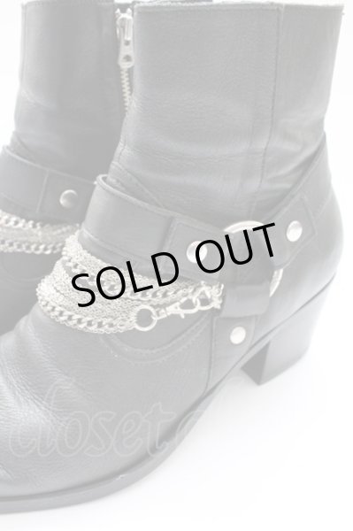 画像4: CIVARIZE / Joyousチェーン付きリングベルトヒールブーツ 43（約27.5cm） ブラック T-25-11-04-009-CI-sho-YM-ZT (4)