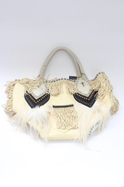 画像2: IFSIXWASNINE / BASK/BIANCA レザーバッグ  アイボリーｘシロ T-25-11-04-011-IF-ba-YM-ZT (2)