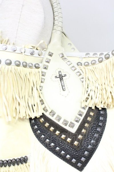 画像4: IFSIXWASNINE / BASK/BIANCA レザーバッグ  アイボリーｘシロ T-25-11-04-011-IF-ba-YM-ZT (4)