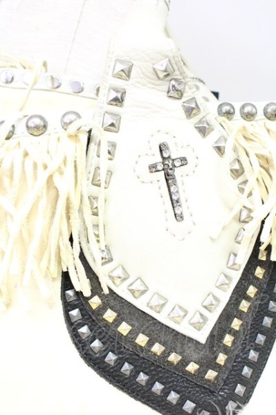 画像11: IFSIXWASNINE / BASK/BIANCA レザーバッグ  アイボリーｘシロ T-25-11-04-011-IF-ba-YM-ZT (11)