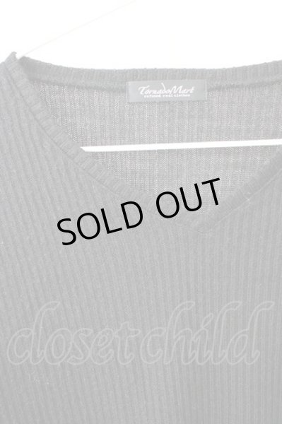 画像3: TORNADO MART / バルフィーリブVネックカットソー LL ブラック T-25-11-05-003-TO-to-YM-ZT053 (3)