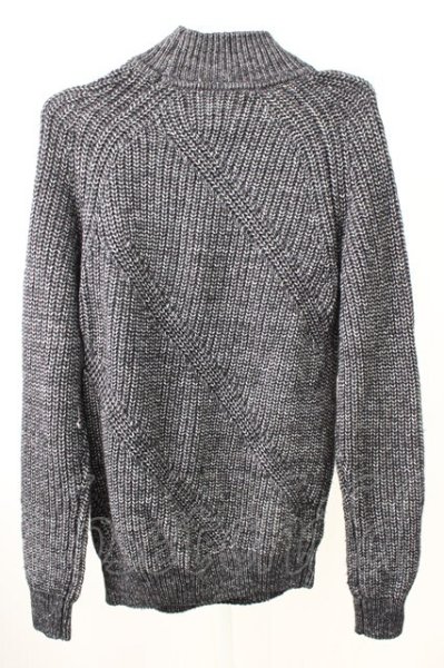 画像2: GOSTAR DE FUGA / 斜め編みハイネックニットソー 44 ブラック T-25-11-05-004-GO-to-YM-ZT (2)