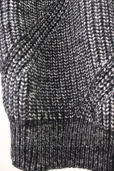 画像5: GOSTAR DE FUGA / 斜め編みハイネックニットソー 44 ブラック T-25-11-05-004-GO-to-YM-ZT (5)