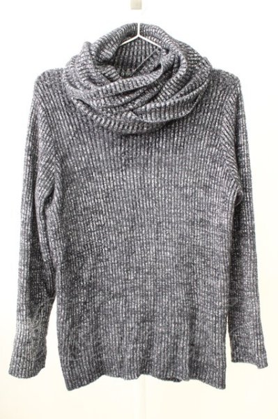 画像1: FUGA / Apologue フェザーヤーンドレープオフタートルネックニット 44 ブラック T-25-11-05-005-FU-to-YM-ZT (1)