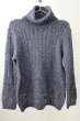 画像1: BUFFALO BOBS / ケーブル編みタートルネックニット 2-3 ブルー T-25-11-05-006-BU-to-YM-ZT (1)