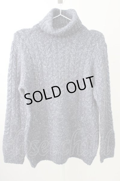 画像1: BUFFALO BOBS / ケーブル編みタートルネックニット 2-3 ブルー T-25-11-05-006-BU-to-YM-ZT056 (1)